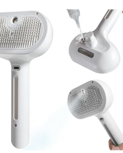 2-in-1 pet hair spray grooming brush for cats and dogs