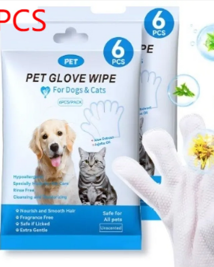 Pet Cleaning Gloves & Wipes – Grooming & Quick Clean Set