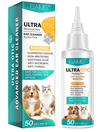 Gentle 50ml pet ear cleaning solution for dogs and cats
