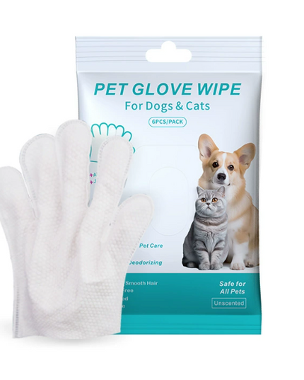Pet Cleaning Gloves & Wipes – Grooming & Quick Clean Set